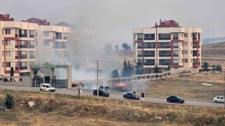 Çöpe atılan sigara izmariti nedeniyle yangın çıktı