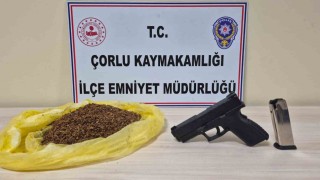 Çorluda uyuşturucu ve ruhsatsız tabanca ele geçirildi: 1 tutuklu