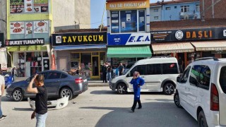 Çorumda 3 aracın karıştığı kaza kamerada