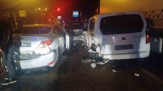 Çorumda 5 araçlı zincirleme trafik kazası