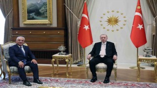 Cumhurbaşkanı Erdoğan, DSP Genel Başkanı Aksakalı kabul etti