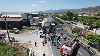 D-650de kontrolden çıkan tır karşı şeride geçerek faciaya yol açtı: 1 ölü, 2 yaralı