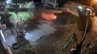 Drift atmaya doymayan sürücü kamerada