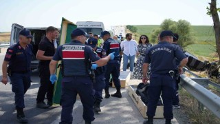 Edirnede feci kaza: 5 ölü, 1 yaralı