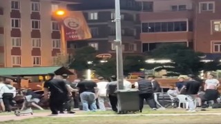 Edirnede gençler arasında parkta yumruklu kavga
