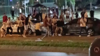 Edirnede gençler arasında yumruklu kavga