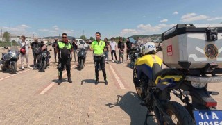 En çok motosiklet kazasının yaşandığı Bilecikte sürücülerine uygulamalı eğitim verildi