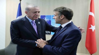 Erdoğan, Fransa Cumhurbaşkanı Macron ile görüştü