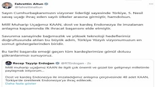 Fahrettin Altun: Türkiye, KAAN ile 5. Nesil savaş uçağı ihraç eden sayılı ülkeler arasında