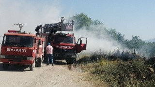 Gelendostta göl kenarında çıkan yangında 200 dönüm alan zarar gördü