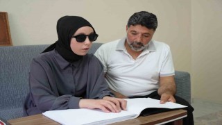 Görme engelli Esma Nurun en büyük destekçisi babası