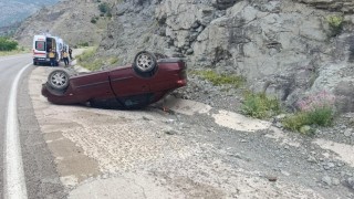 Gümüşhanede otomobil ters döndü: 3 kişi yaralandı