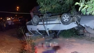 Hafif ticari araç takla attı: 1 ölü, 1 yaralı