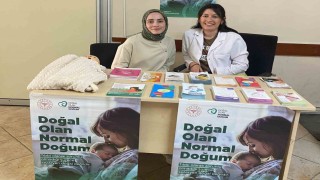 Hisarcık İlçe Devlet Hastanesinde Doğal Olan Normal Doğum standı