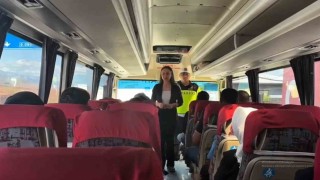 Iğdırda Kurban Bayramı öncesi yolcu otobüslerinde trafik denetimi yapıldı