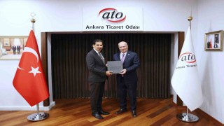 Irak Büyükelçiliği Ticaret Ataşesi Alwan, ATO Başkanı Baranı ziyaret etti.