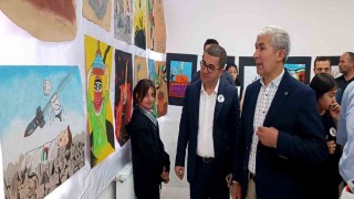 Kağızmanda ‘Filistin temalı resim sergisi açıldı
