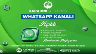 Karabük Belediyesi WhatsApp kanalı açıldı