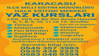 Karacasuda yaz tatili eğitimle değerlendirilecek