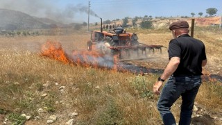 Karamanda 200 dekar ekili alan kül oldu