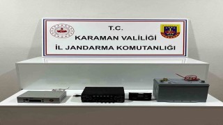 Karamanda mescitten ses sistemi çalan 2 şüpheli, kameradan tespit edilip yakalandı