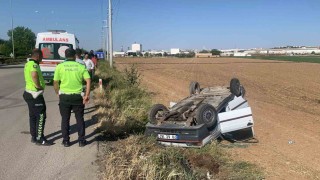 Karamanda otomobil devrildi: 1 yaralı