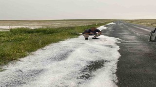 Karapınarda sağanak yağış