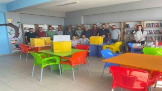 Kardeş köy okuluna kütüphane desteği