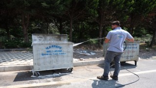 Kartepee çöp konteynerleri yıkanıyor