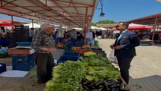 Kaymakam Aslan pazar yerini ziyaret etti