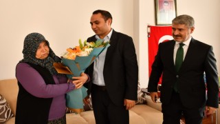 Kaymakam Çağlar Partaldan şehit ailesine bayram ziyareti