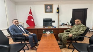 Kaymakam Memişten Garnizon Komutanı Binbaşı Kayaya veda ziyareti