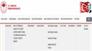 Kayserideki sucuk firması 4 ihlalle bakanlığın listesine girdi