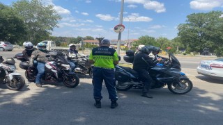Kırklarelinde motosiklet denetimi