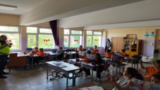 Kırklarelinde öğrencilere trafik eğitimi