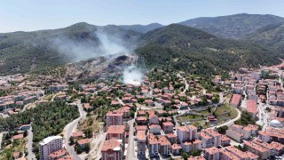Kızılcahamamda apartman çatısı yangını