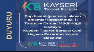 KTB Canlı Hayvan Pazarında şap hastalığı önlemi