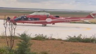 Kuluda kalp krizi geçiren hasta için helikopter ambulans havalandı