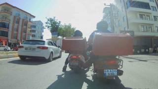 Kuryelerin tehlikeli yolculuğu yürekleri ağza getirdi