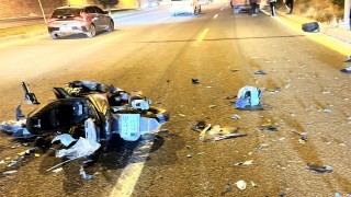 Malatya-Elazığ yolunda motosiklet traktör römorkuna çarptı: 1 yaralı
