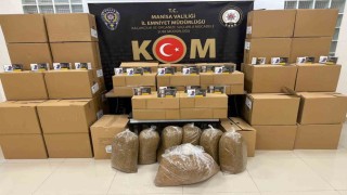 Manisada kaçak tütün ve içki operasyonu: 5 gözaltı