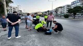 Milasta otomobil ile motosiklet çarpıştı: 1 yaralı
