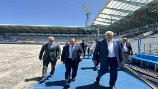 Milletvekili Altınok ve Öz, Kazımkarabekir Statındaki zemin yenileme çalışmasını inceledi