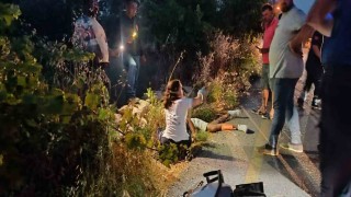 Motosiklet şarampole uçtu: 1 yaralı