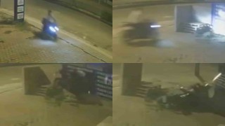 Motosikletli böyle kaza yaptı: O anlar kamerada
