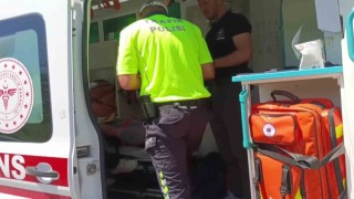 Motosikletten düşen sürücü yaralandı