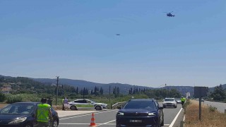 Muğlada dron ve helikopter destekli trafik denetimi