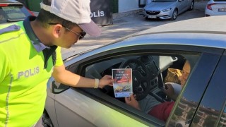 Muğlada yangın alarmı trafik ekipleri sahada, broşürler dağıtılıyor
