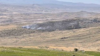 Muradiyede boş arazide yangın çıktı