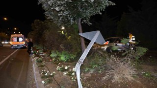Nevşehirde alkollü ve ehliyetsiz sürücü kaza yaptı, suçu babasına atmaya çalıştı